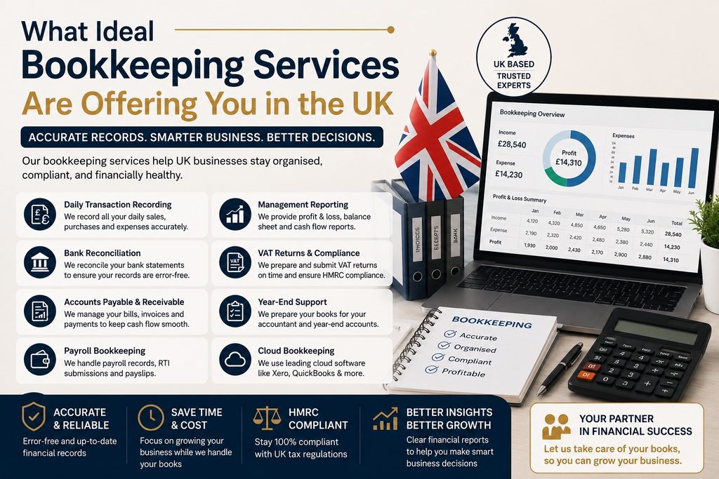 What Ideal Bookkeeping Services For small Business Are Offered in UK